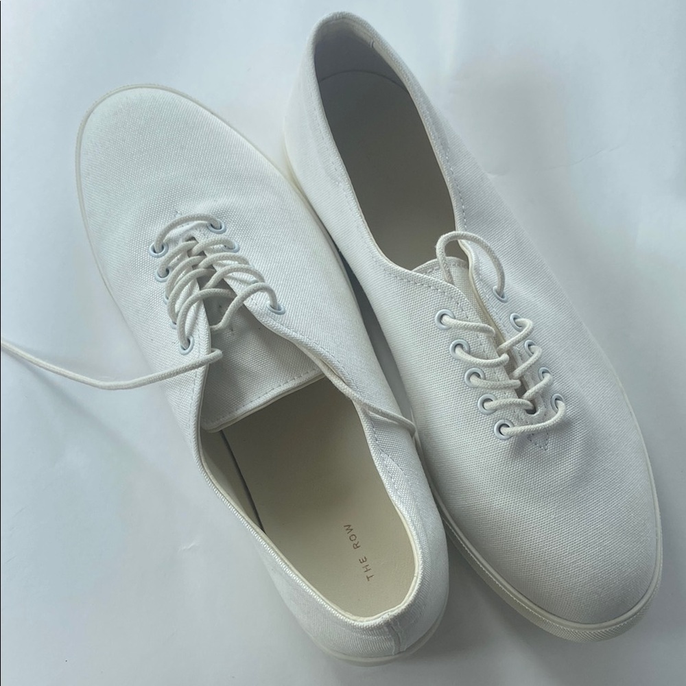 The Row White Sneakers Sleek Minimalist Design